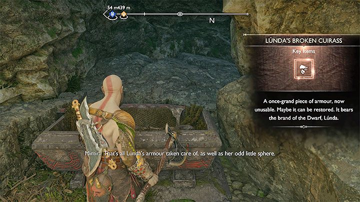 You can find the red chest containing the armor piece behind it - God of War Ragnarok: Lundas Lost Armour - finding 3 pieces of armor in Vanaheim - Labors - Vanaheim - God of War Ragnarok Guide