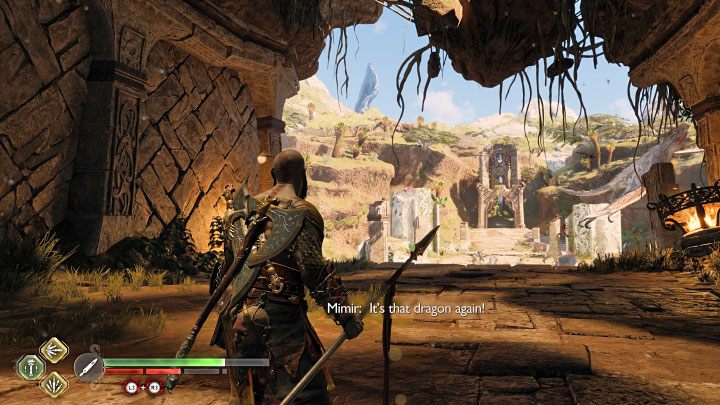 This favour starts automatically once you reach the southeastern area of The Sinkholes (screenshot above) - God of War Ragnarok: The Sinkholes, Vanaheim - secrets, collectibles - Vanaheim - God of War Ragnarok Guide