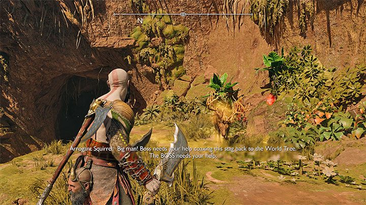 There are 4 stags to find around The Crater and there is a favour involving them - God of War Ragnarok: The Sinkholes, Vanaheim - secrets, collectibles - Vanaheim - God of War Ragnarok Guide