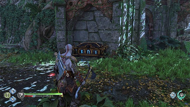 The Nornir Chest is located in the southern part of the Jungle, accessible only after opening the dam - God of War Ragnarok: The Jungle, Vanaheim - secrets, collectibles - Vanaheim - God of War Ragnarok Guide