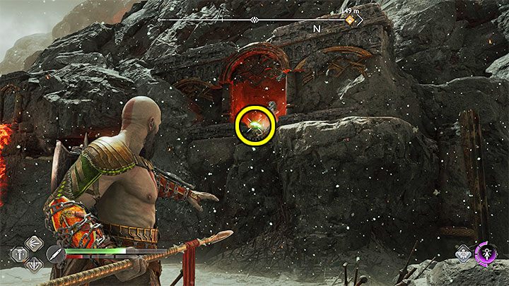 The raven sits on the rocks north of the center of the forge, that is, the area where you fought the Soul Eaters and met Surtr in the main storyline - God of War Ragnarok: Surtrs Forge, Muspelheim - secrets, collectibles - Muspelheim - God of War Ragnarok Guide