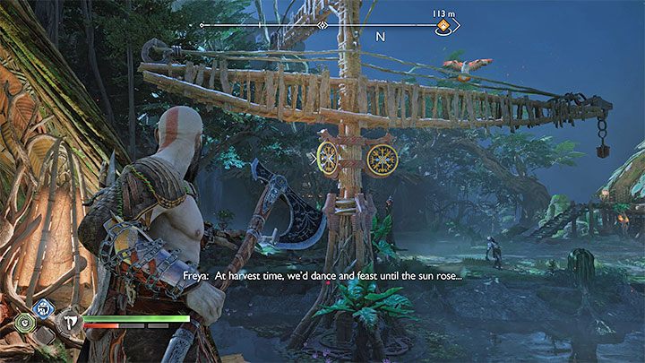 Alternatively, you can reach the village from the south, from Eastern Barri Woods - God of War Ragnarok: Returning to the Abandoned Village in Vanaheim - Completing 100% of maps - God of War Ragnarok Guide