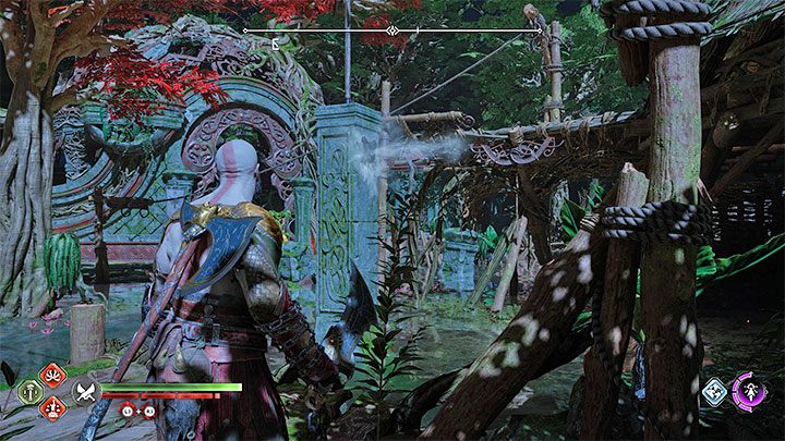 You could not immediately search the entire Abandoned Village due to the lack of a spear - the hero's third weapon - God of War Ragnarok: Returning to the Abandoned Village in Vanaheim - Completing 100% of maps - God of War Ragnarok Guide