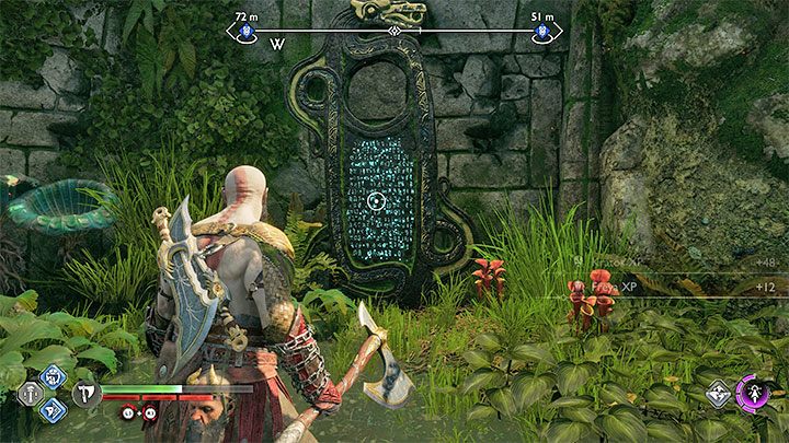This rune board is found in thenorthern part of the region - God of War Ragnarok: Vanir Shrine, Vanaheim - secrets, collectibles - Vanaheim - God of War Ragnarok Guide