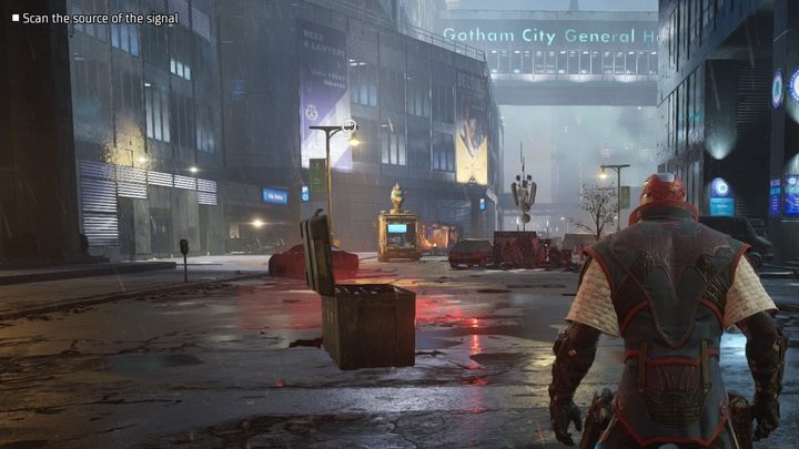 Nachdem Sie die Freaks eliminiert haben, gehen Sie die Straße entlang in Richtung des Eiswagens, wo sich der Sender befindet – Gotham Knights: Kapitel Harley Quinn – Komplettlösung – Kapitel 4 – Gotham Knights-Leitfaden, Komplettlösung