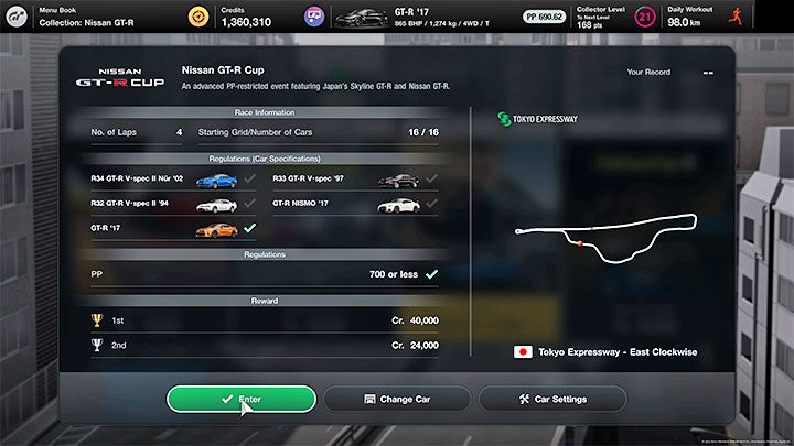 Erneut müssen Sie drei Rennen absolvieren und dieses Mal drei verschiedene Nissan GT-R-Modelle sammeln – Gran Turismo 7: Karriere – Kapitel/Menüs 31–39, Kampagnenfinale – Karriere – Gran Turismo 7 Guide