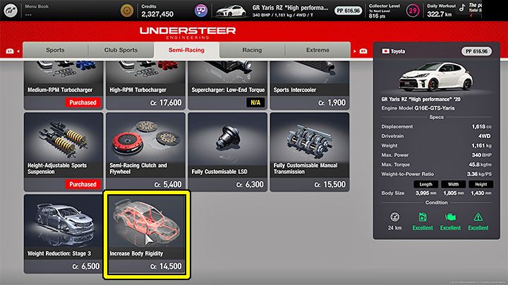 How to unlock: Increased a car's body rigidity 10 times - Gran Turismo 7: Trophies - list, trophy guide - Appendix - Gran Turismo 7 Guide