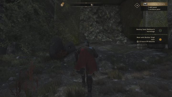 Give Virgil the tablets- talk to brother Virgil (if you supported Eugenia, you will find him in Tir Dob) - Saint and Wild | GreedFall side quests walkthrough - The Origins of Theleme - GreedFall Guide