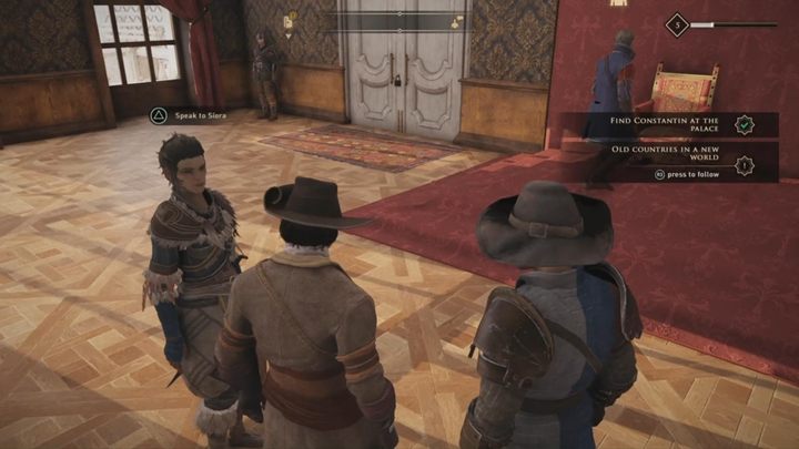 Go to the Palace in New Serene - GreedFall: Old Countries in a New World & Constantine at the Palace- walkthrough - A Cure for Malichor - GreedFall Guide