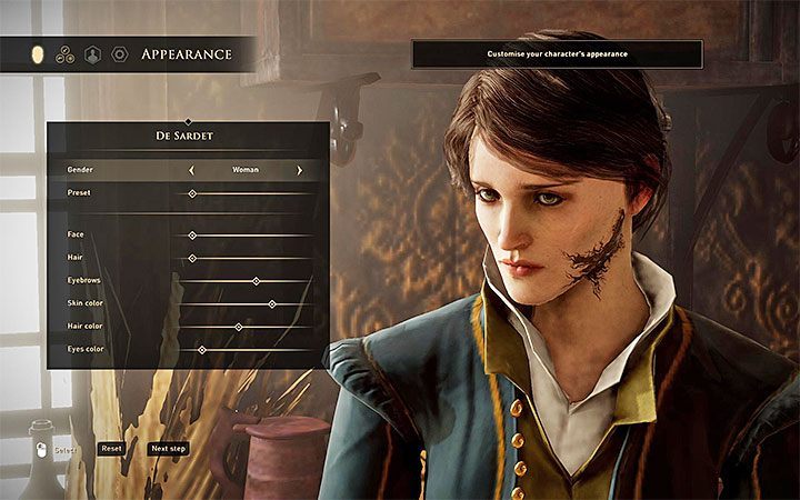 The mark is visible on the face of the main character right from the beginning, when you are in the character creator screen - GreedFall: Frequently asked questions - FAQ - GreedFall Guide