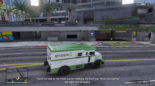 The entrance to the underground garage - 79: The Big Score #2 - the Subtle variant - Main missions - Grand Theft Auto V Game Guide