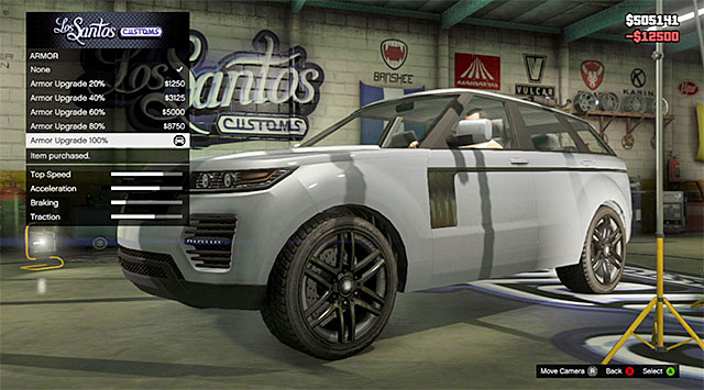 If you want to, you may purchase a better armor - 80: Getaway Vehicle #3 - Main missions - Grand Theft Auto V Game Guide