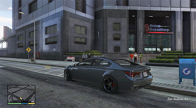 The banks main entrance - 83: The Big Score #2 - the Obvious variant - Main missions - Grand Theft Auto V Game Guide