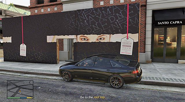 The next step is to take a better look on the ventilation system and to do so, you need to make it onto the rooftop - GTA 5: Casing the Jewel Store - mission walkthrough - Main missions - GTA 5 Guide