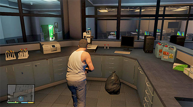 When you get to the new, big area, deal with closest enemies and be prepared for a new attack, from the direction of staircase - 25: Dead Man Walking - Main missions - Grand Theft Auto V Game Guide