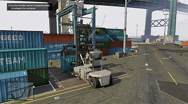 The place where both of the containers need to be delivered - 30: Scouting the Port - Main missions - Grand Theft Auto V Game Guide