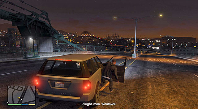 The bridge near which Franklin will be deployed with a sniper rifle - 32: The Merryweather Heist - the Freighter variant - Main missions - Grand Theft Auto V Game Guide