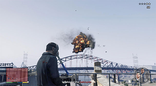 Shoot down the police chopper - 41: Blitz Play #2 - Main missions - Grand Theft Auto V Game Guide
