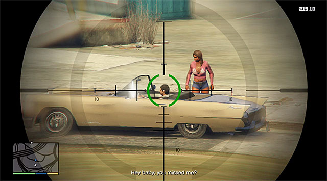 Get out of the car and climb the nearby hill - 44: The Vice Assassination - Main missions - Grand Theft Auto V Game Guide