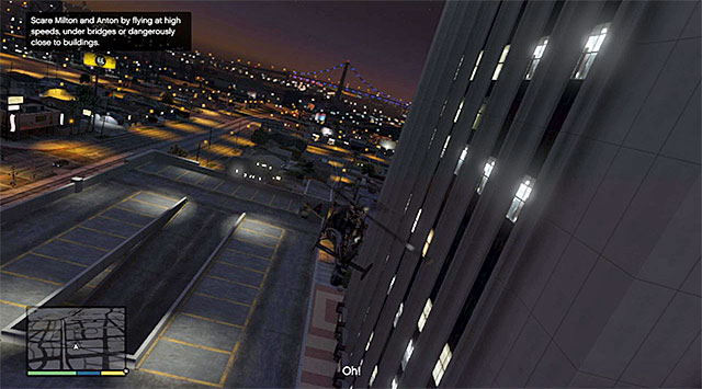 Keep flying right next to the tall buildings - 46: Mr. Richards - Main missions - Grand Theft Auto V Game Guide