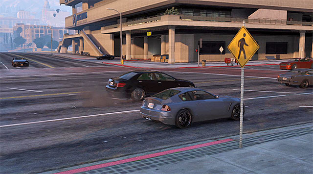 Use the spikes to get rid of the security cars - 48: Deep Inside - Main missions - Grand Theft Auto V Game Guide