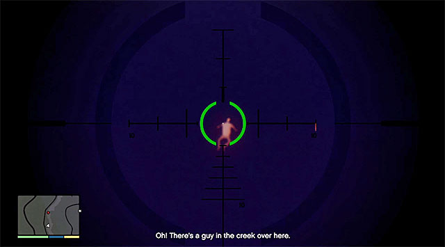 The first one of the wanted brothers is swimming in the lake - 53: Predator - Main missions - Grand Theft Auto V Game Guide