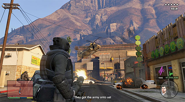 The military chopper - 54: The Paleto Score - Main missions - Grand Theft Auto V Game Guide