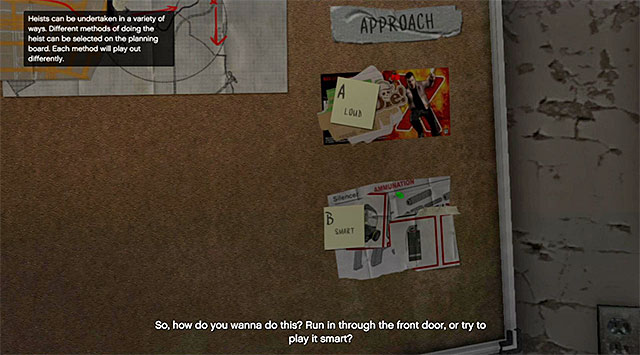 The moment when you choose your modus operandi - 11: Casing the Jewel Store - Main missions - Grand Theft Auto V Game Guide