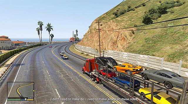 Leave Los Santos and start a long ride along the highway - GTA 5: Pack Man - mission walkthrough - Main missions - GTA 5 Guide