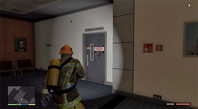 After you have reached floor 53, start crossing one office after another, towards the server room marked on the radar - 68: The Bureau Raid - the Fire Crew variant - Main missions - Grand Theft Auto V Game Guide