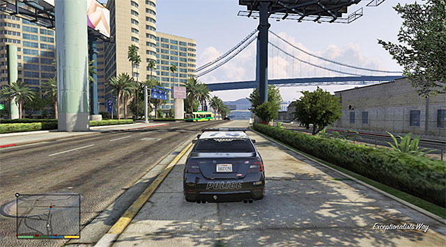 You can use one of the police cars to escape - 71: Legal Trouble - Main missions - Grand Theft Auto V Game Guide