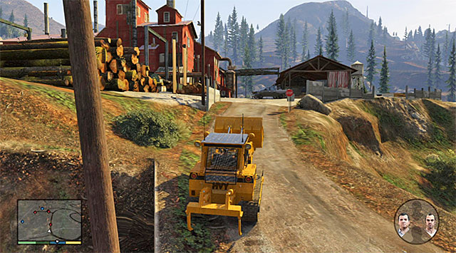 The bulldozer will help you avoid the enemy fire - 72: Lamar Down - Main missions - Grand Theft Auto V Game Guide