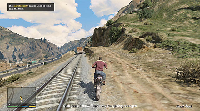 One of the few small elevations - 55: Derailed - Main missions - Grand Theft Auto V Game Guide