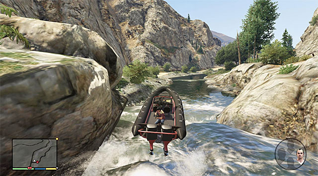 While playing as Michael you need to control the boat - 55: Derailed - Main missions - Grand Theft Auto V Game Guide