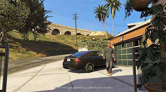 You need to take Franklin back to his villa, or return with Lester to Sandy Shores - 58: Surveying the Score - Main missions - Grand Theft Auto V Game Guide