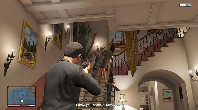 The enemy struggling with Amanda - 73: Meltdown - Main missions - Grand Theft Auto V Game Guide