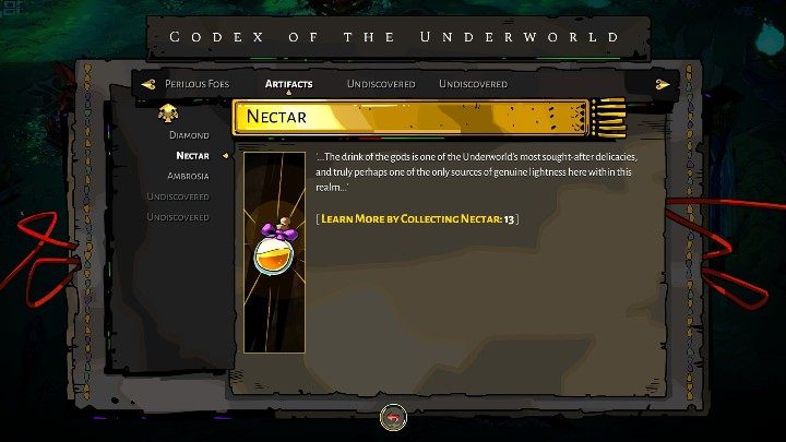 Nectar is one of several currencies you can find in this underground world - Hades: Charons Obol, Nectar and Darkness - Basics - Hades Guide