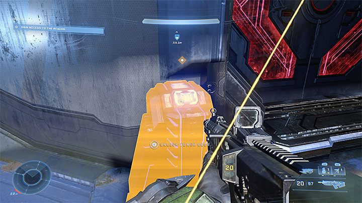 Unfortunately, you have to deal with all enemies in the area because only then will the terminal opening the entrance to the Beacon be unlocked - Halo Infinite: The Sequence - walkthrough - Main missions - Halo Infinite Guide