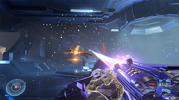 In the location with the power seed, you will probably encounter the first flying vehicle surrounded by a force field - Halo Infinite: The Command Spire - walkthrough - Main missions - Halo Infinite Guide