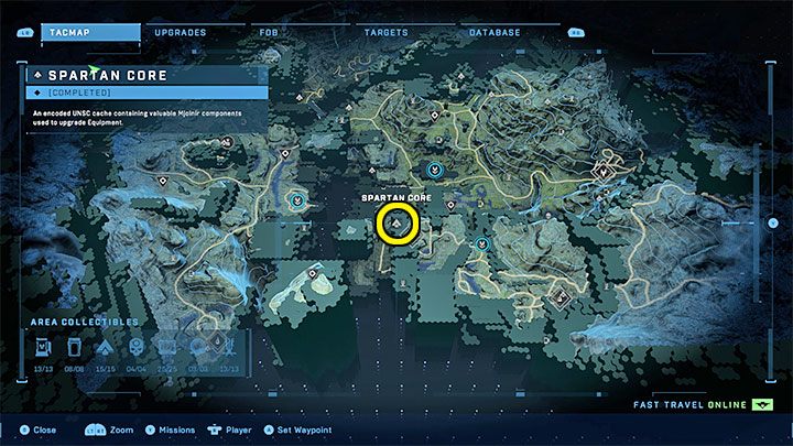 The core isnear Annex Ridge's main buildings - Halo Infinite: Mjolnir Armory and Spartan Cores (Reformation) - Reformation - Halo Infinite Guide
