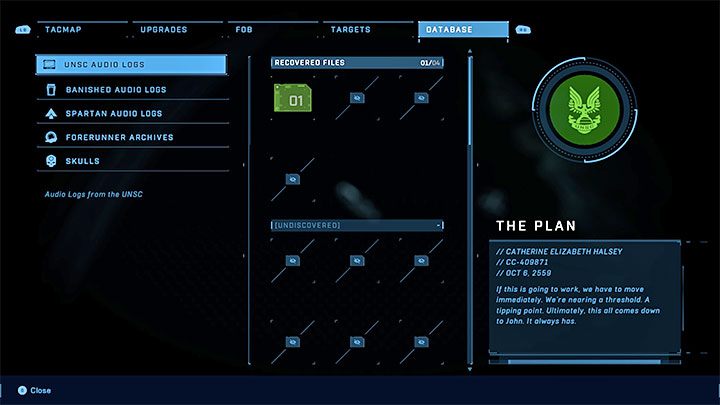 The basic types of secrets in Halo Infinite are located in the Database tab - Halo Infinite: Secrets - list of all and basic information - Secrets & Collectibles - Halo Infinite Guide