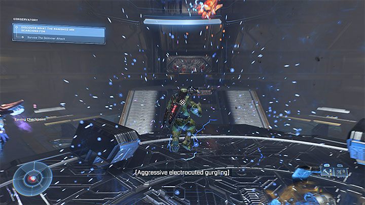 Assault and sniper rifles are perfect for attacking flying enemies since it is important to shoot accurately at medium and long distances - Halo Infinite: Conservatory - walkthrough - Main missions - Halo Infinite Guide