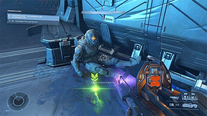 After the fighting is over, return to the central terminal - Halo Infinite: Conservatory - walkthrough - Main missions - Halo Infinite Guide