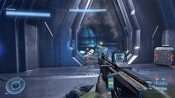 Now you can continue back with the mission - Halo Infinite: Grunt Birthday Party, 4th skull (Repository) - where to find? - Skulls - Halo Infinite Guide
