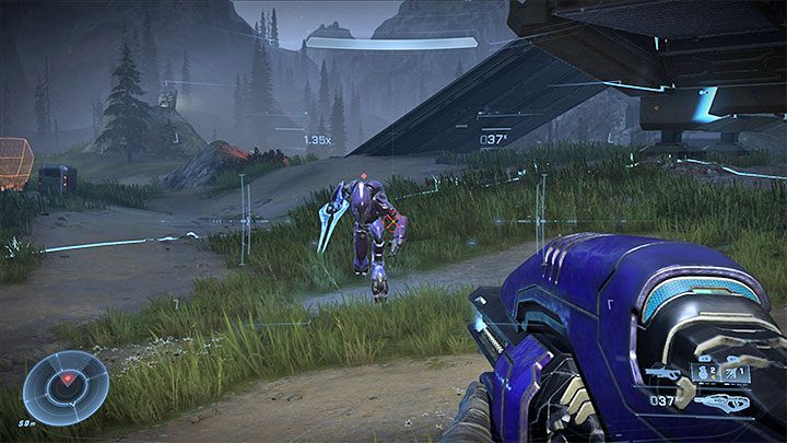 Nachdem Sie den Sensor eingerichtet haben, müssen Sie darauf warten, dass ein unsichtbarer Feind in seine Reichweite eintritt und dadurch seine Tarnung verliert – Halo Infinite: Unsichtbare Feinde – wie kann man sie eliminieren?  - FAQ – Halo Infinite-Leitfaden