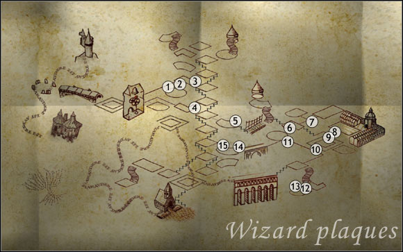 1 - Wizard plaques - Encyclopedia - Harry Potter and the Order of the Phoenix - Game Guide and Walkthrough