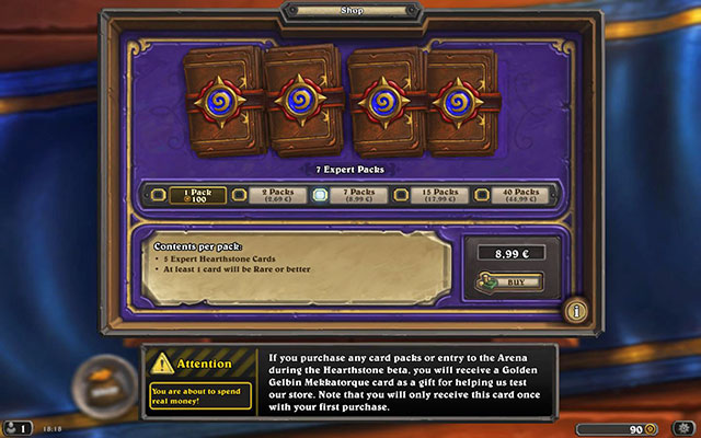 Hearthstone mobile no option for real money pc