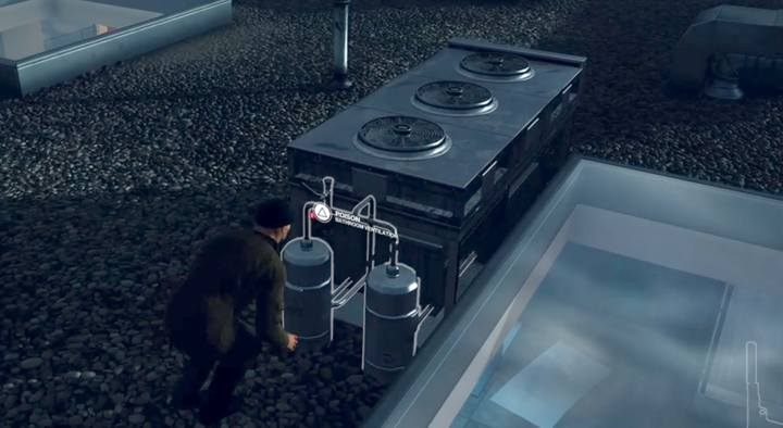 Ventilation system on the roof. - Murdering Alma Reynard | Nightcall Misssion of Hitman 2 - Nightcall (Hawkes Bay) - Hitman 2 Guide