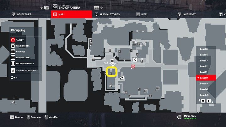 Head to the restaurant on the main street (point 41 on the map) - Hitman 3: Certainty Principle - Chongqing, Mission Stories, solution - End Of An Era - Chongqing - Hitman 3 Guide