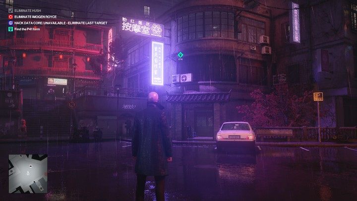 Exit the restaurant and go to the building across the street, then take the staircase to the roof - Hitman 3: Certainty Principle - Chongqing, Mission Stories, solution - End Of An Era - Chongqing - Hitman 3 Guide